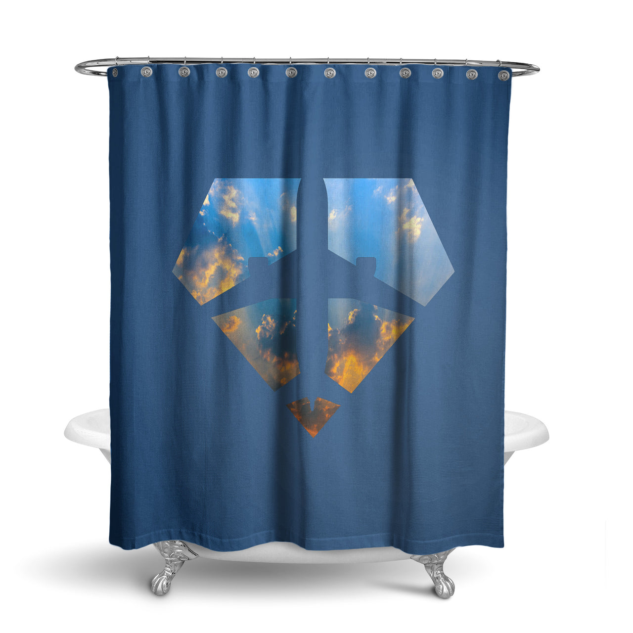 Supermen of The Skies (Sunrise) Designed Shower Curtains