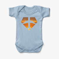 Thumbnail for Supermen of The Skies (Sunset) Designed Baby Bodysuits