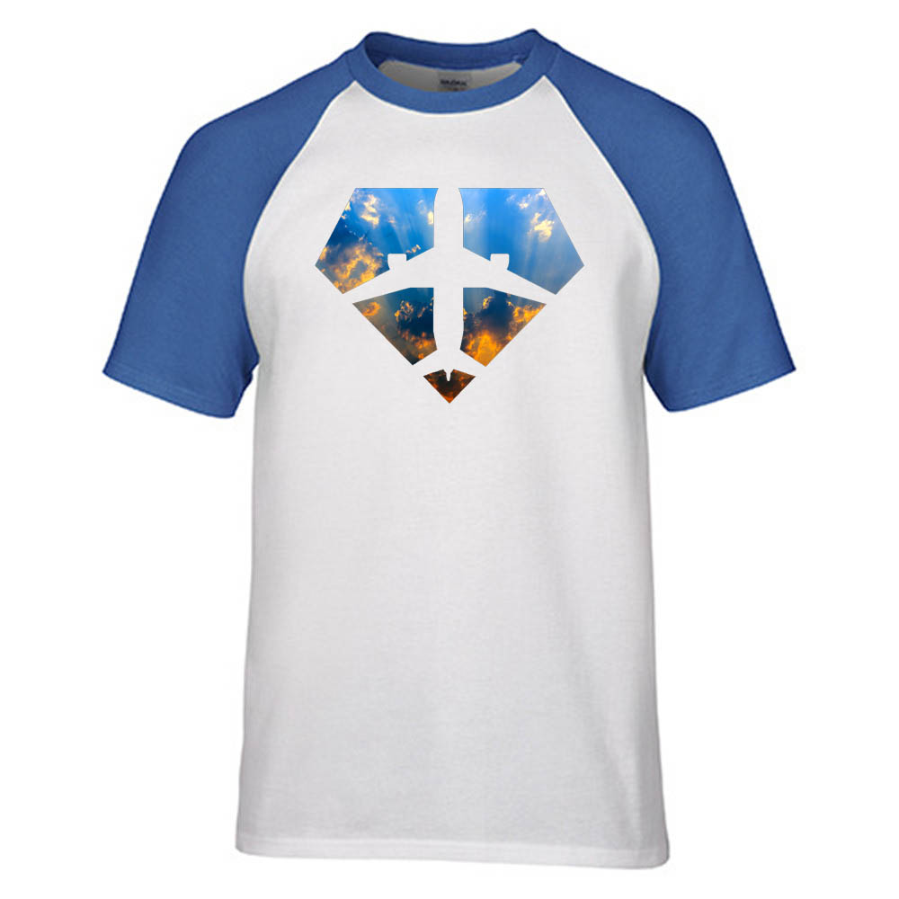 Supermen of The Skies (Sunrise) Designed Raglan T-Shirts