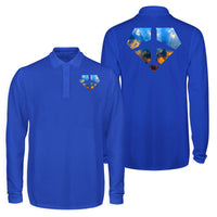 Thumbnail for Supermen of The Skies (Sunrise) Designed Long Sleeve Polo T-Shirts (Double-Side)
