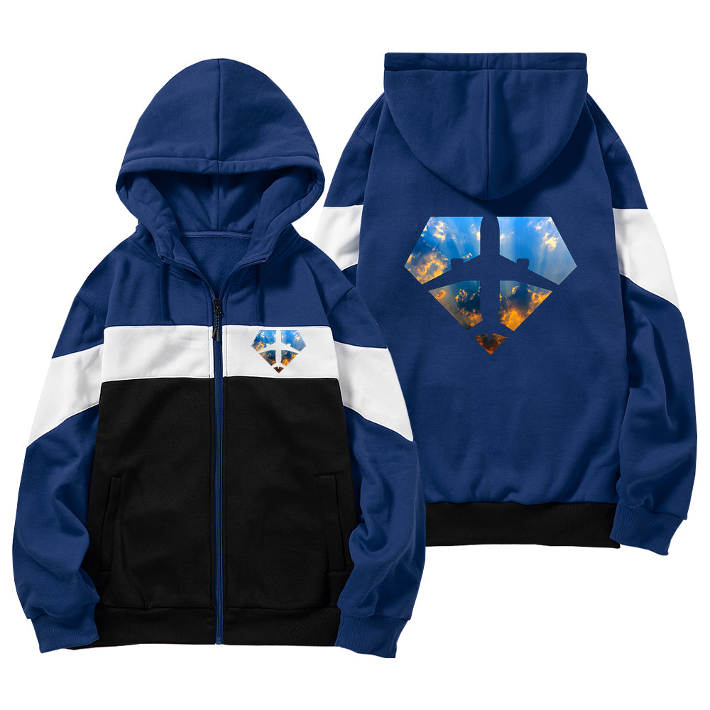 Supermen of The Skies (Sunrise) Designed Colourful Zipped Hoodies
