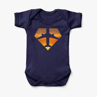 Thumbnail for Supermen of The Skies (Sunset) Designed Baby Bodysuits