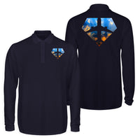 Thumbnail for Supermen of The Skies (Sunrise) Designed Long Sleeve Polo T-Shirts (Double-Side)