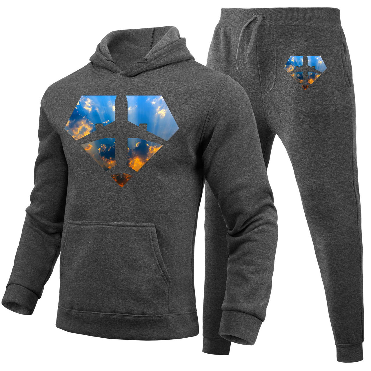 Supermen of The Skies (Sunrise) Designed Hoodies & Sweatpants Set