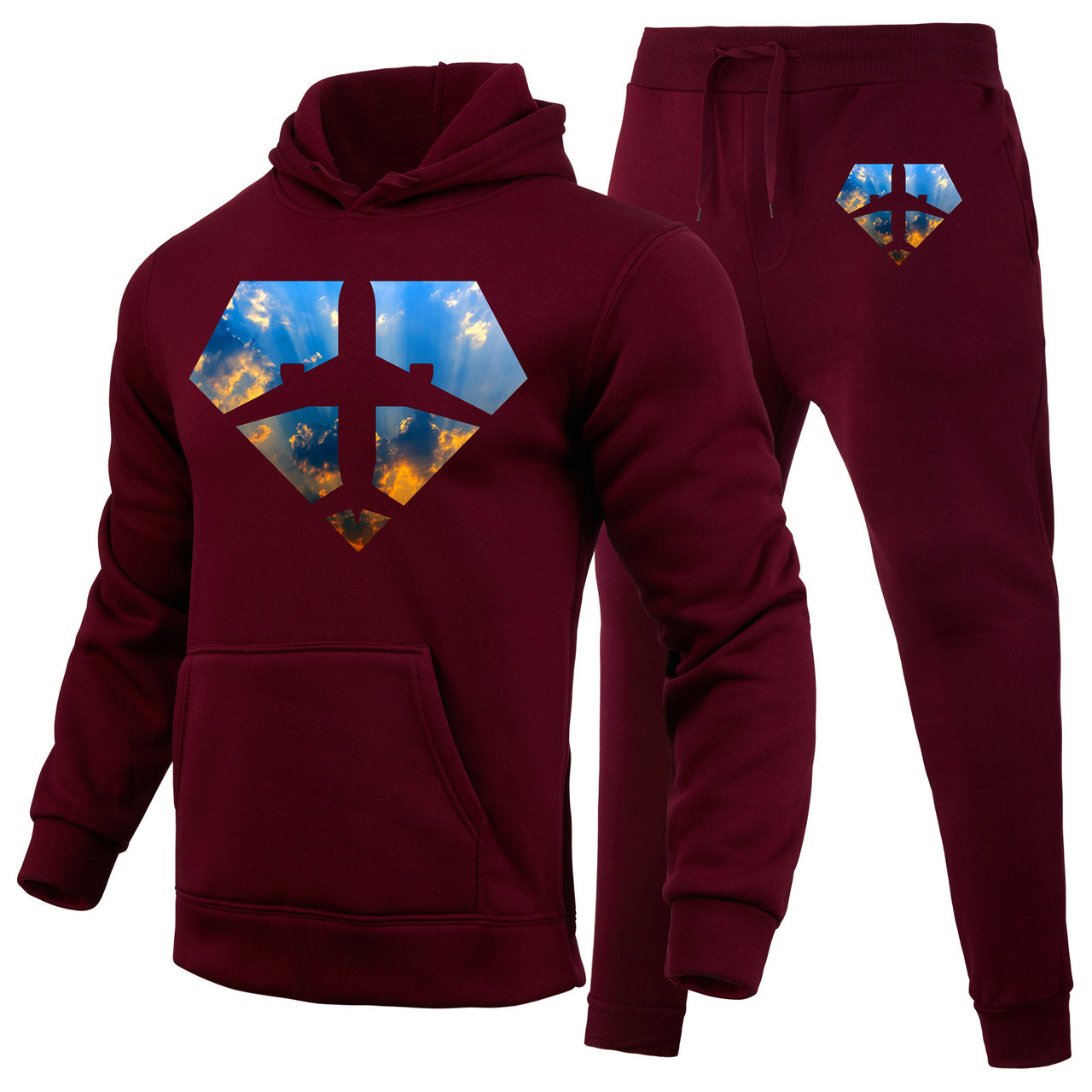 Supermen of The Skies (Sunrise) Designed Hoodies & Sweatpants Set