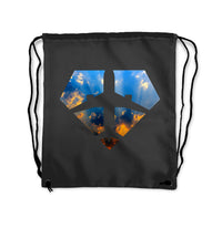 Thumbnail for Supermen of The Skies (Sunrise) Designed Drawstring Bags