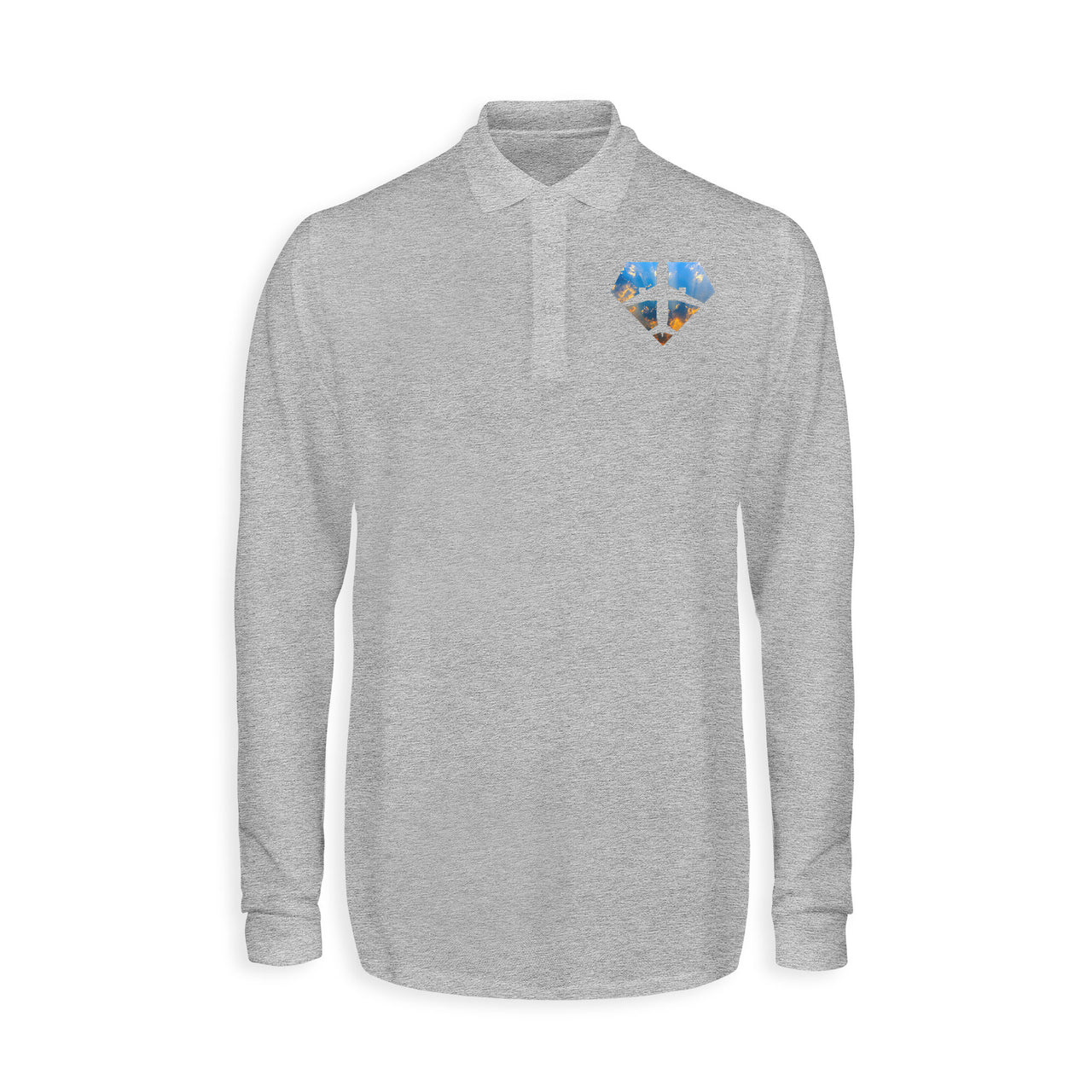 Supermen of The Skies (Sunrise) Designed Long Sleeve Polo T-Shirts