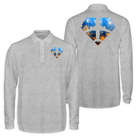 Thumbnail for Supermen of The Skies (Sunrise) Designed Long Sleeve Polo T-Shirts (Double-Side)