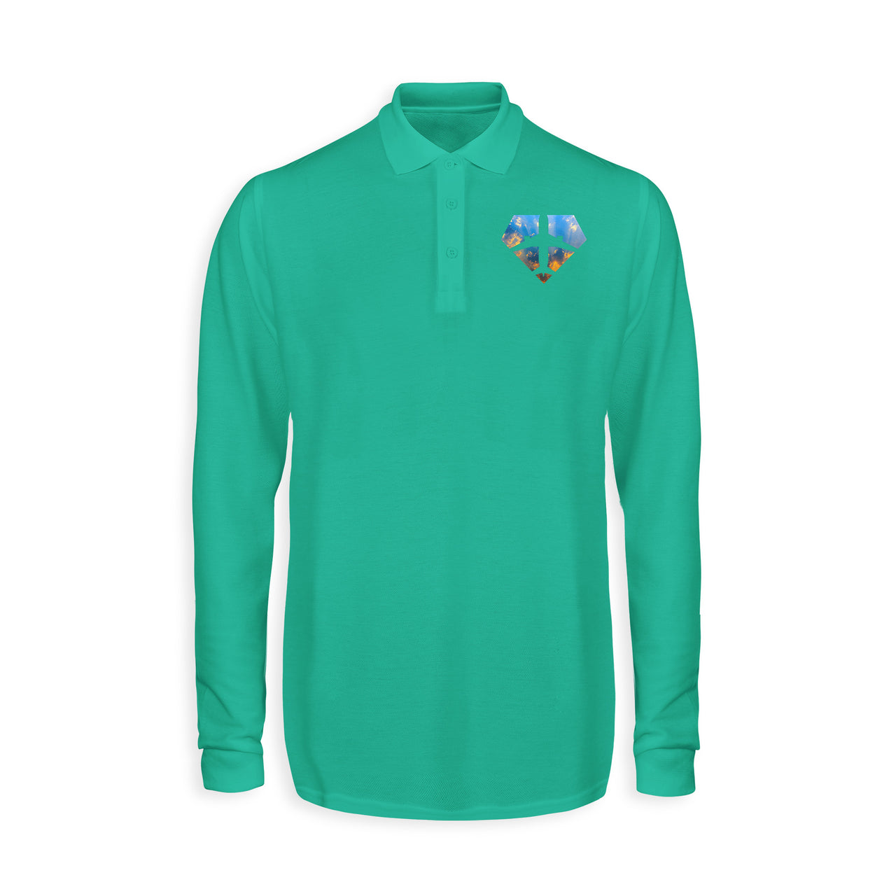 Supermen of The Skies (Sunrise) Designed Long Sleeve Polo T-Shirts