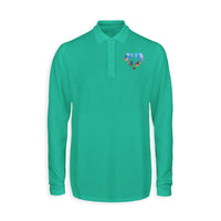 Thumbnail for Supermen of The Skies (Sunrise) Designed Long Sleeve Polo T-Shirts