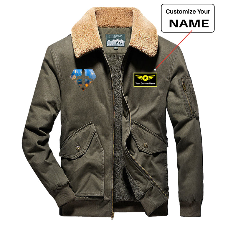Supermen of The Skies (Sunrise) Designed Thick Bomber Jackets