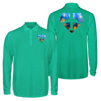 Thumbnail for Supermen of The Skies (Sunrise) Designed Long Sleeve Polo T-Shirts (Double-Side)