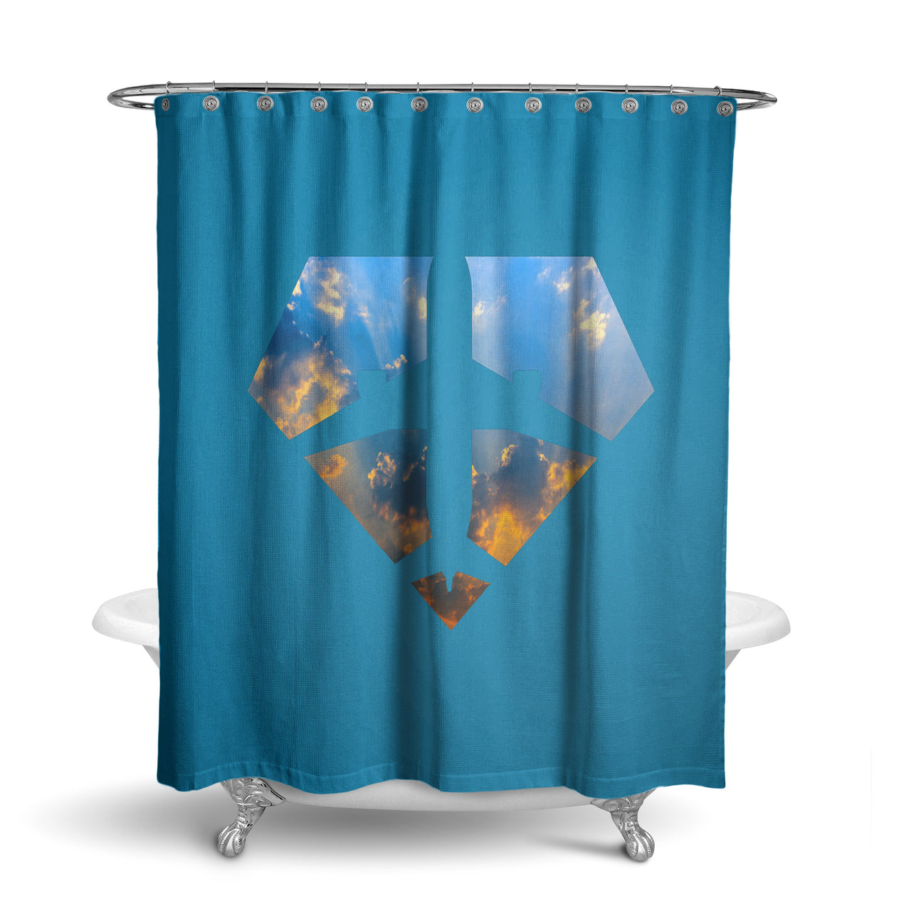 Supermen of The Skies (Sunrise) Designed Shower Curtains