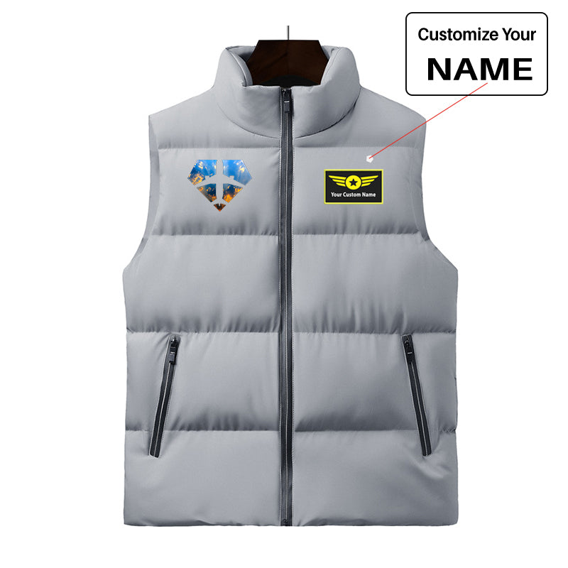 Supermen of The Skies (Sunrise) Designed Puffy Vests