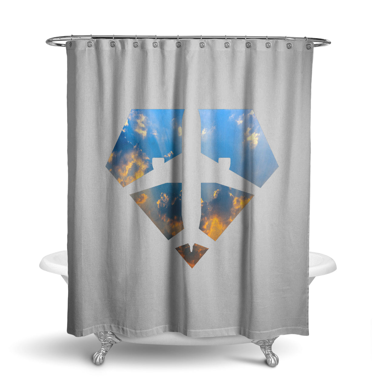 Supermen of The Skies (Sunrise) Designed Shower Curtains