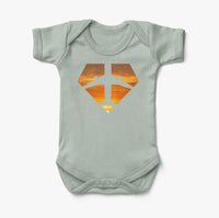 Thumbnail for Supermen of The Skies (Sunset) Designed Baby Bodysuits