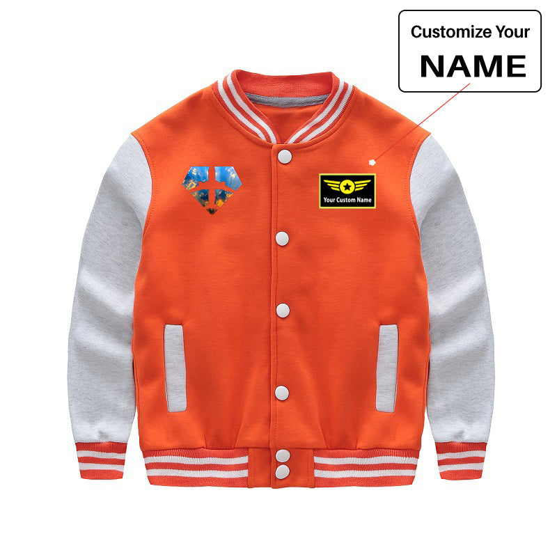 Supermen of The Skies (Sunrise) Designed "CHILDREN" Baseball Jackets