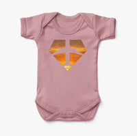 Thumbnail for Supermen of The Skies (Sunset) Designed Baby Bodysuits