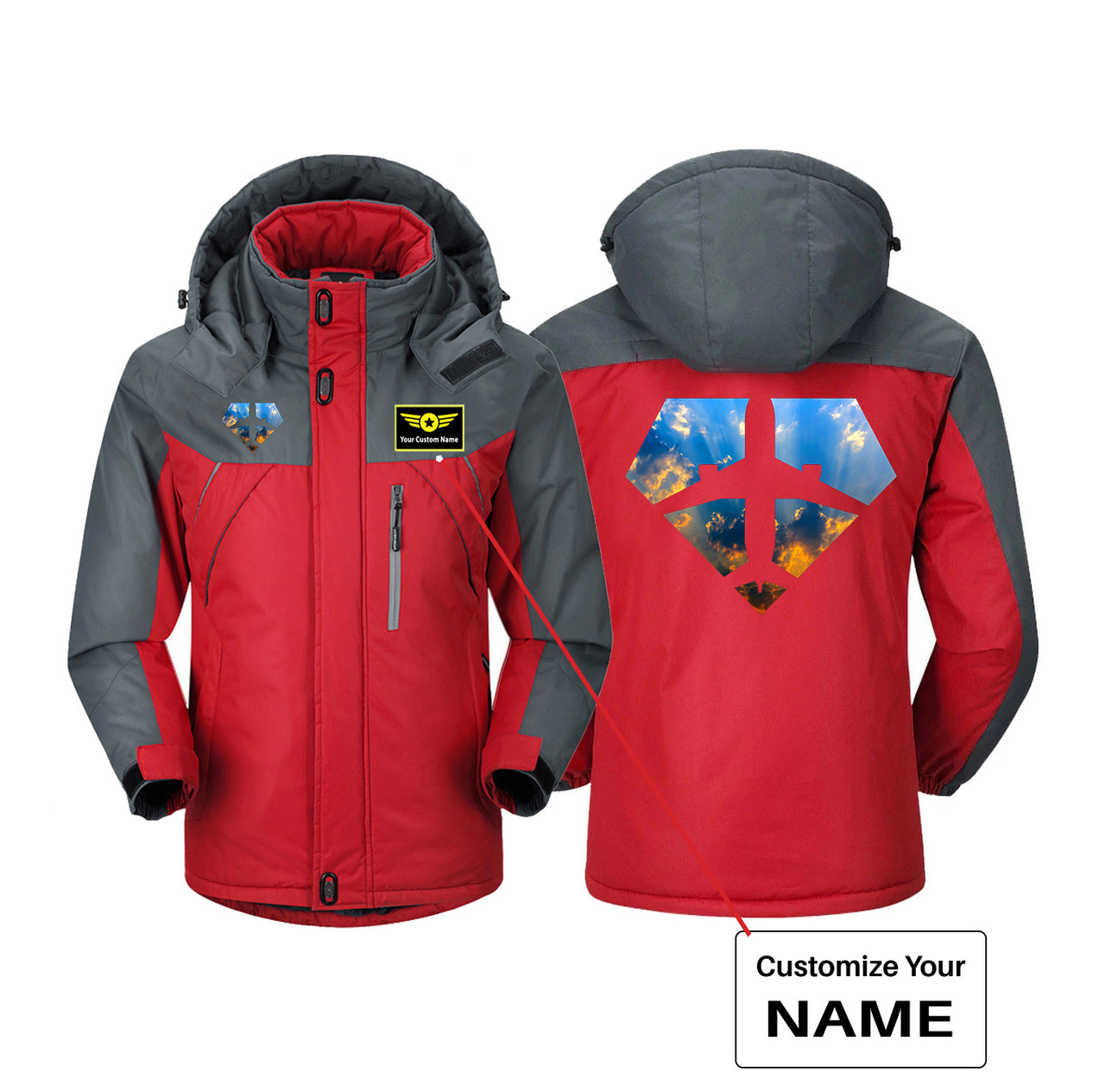 Supermen of The Skies (Sunrise) Designed Thick Winter Jackets