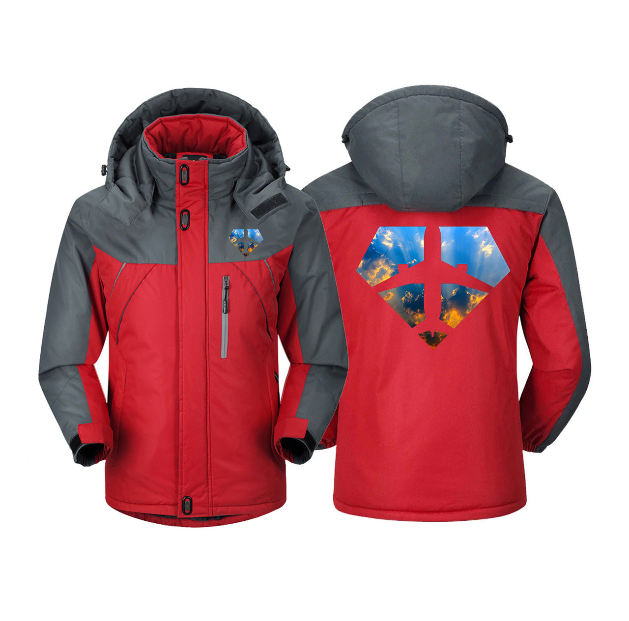 Supermen of The Skies (Sunrise) Designed Thick Winter Jackets