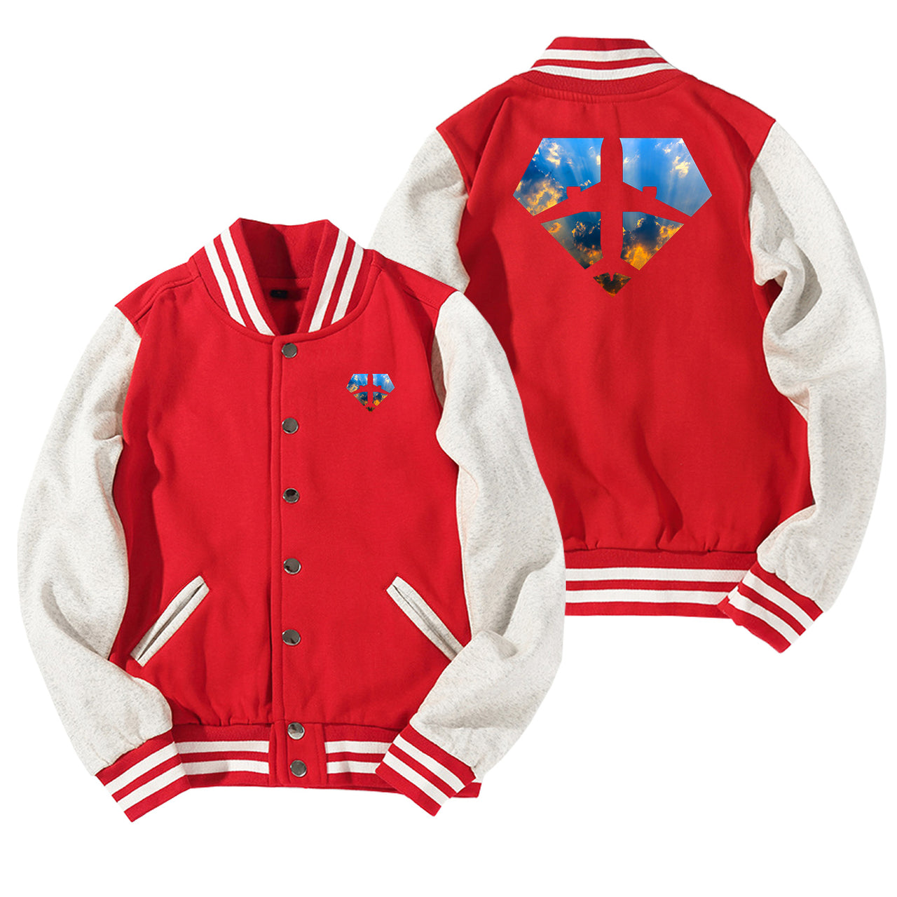 Supermen of The Skies (Sunrise) Designed Baseball Style Jackets