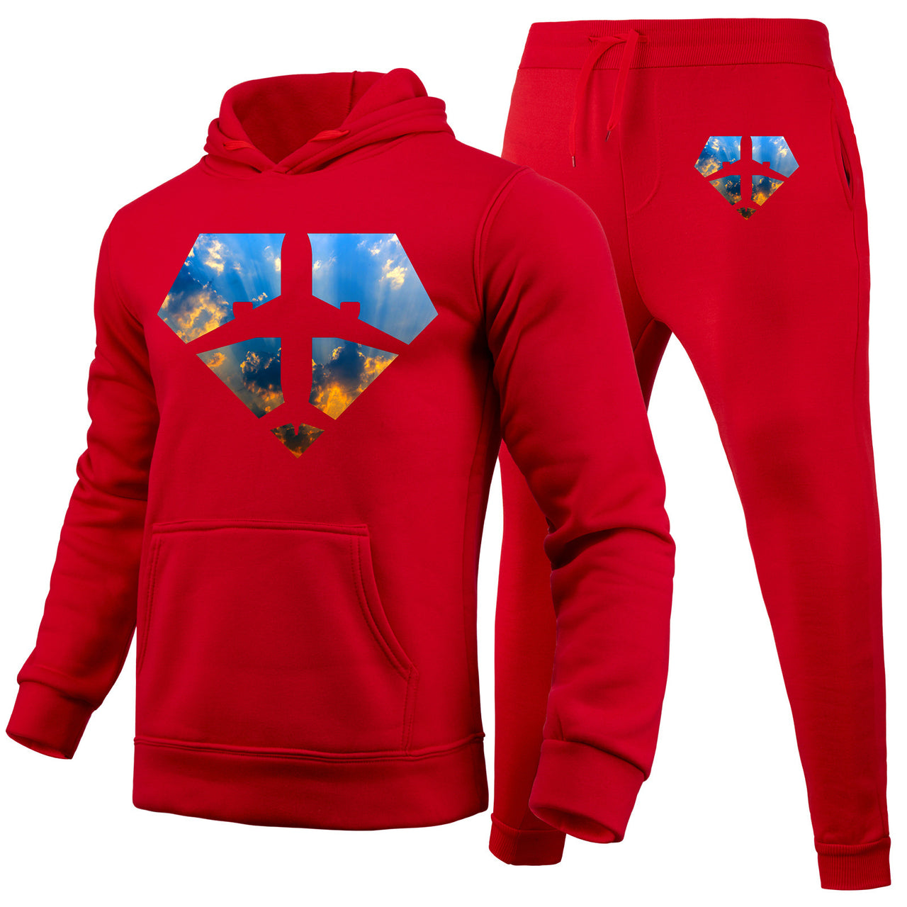 Supermen of The Skies (Sunrise) Designed Hoodies & Sweatpants Set