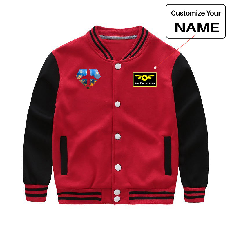 Supermen of The Skies (Sunrise) Designed "CHILDREN" Baseball Jackets