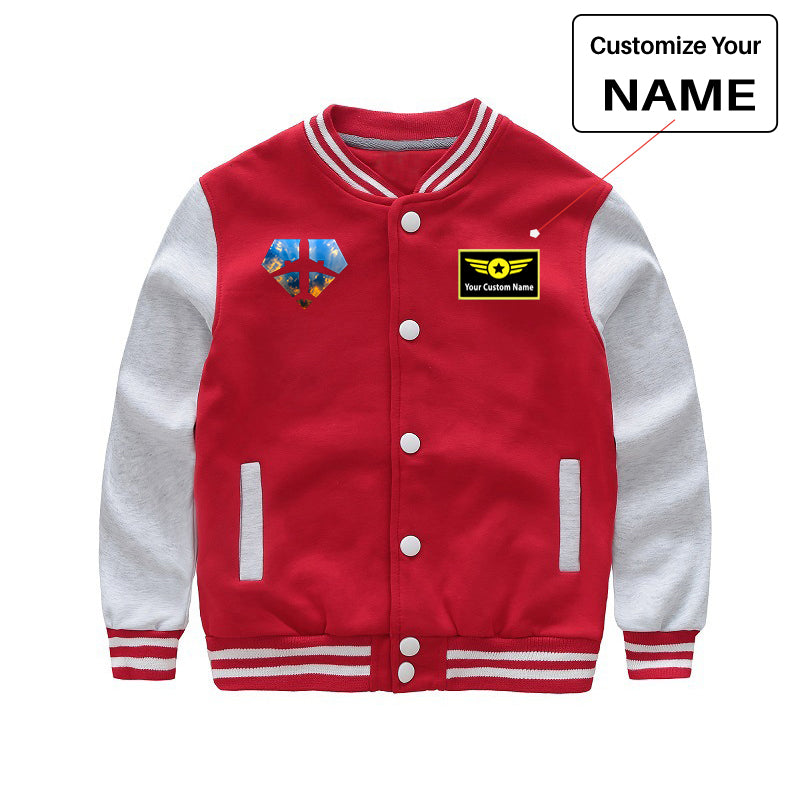 Supermen of The Skies (Sunrise) Designed "CHILDREN" Baseball Jackets