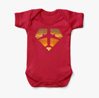 Thumbnail for Supermen of The Skies (Sunset) Designed Baby Bodysuits