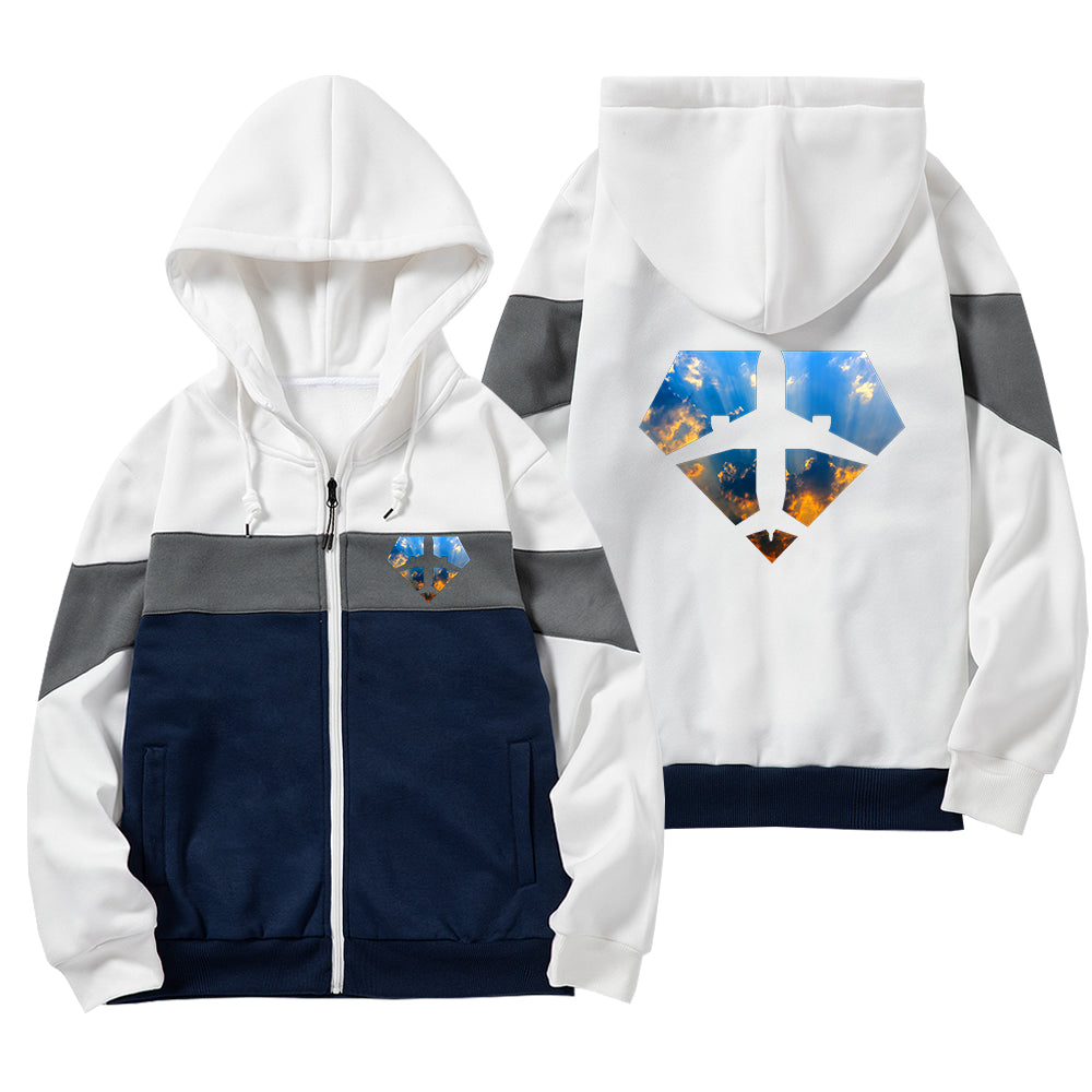 Supermen of The Skies (Sunrise) Designed Colourful Zipped Hoodies