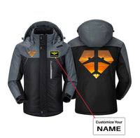 Thumbnail for Supermen of The Skies (Sunset) Designed Thick Winter Jackets