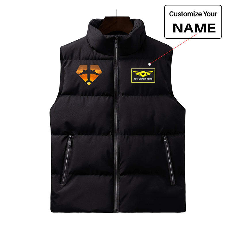 Supermen of The Skies (Sunset) Designed Puffy Vests