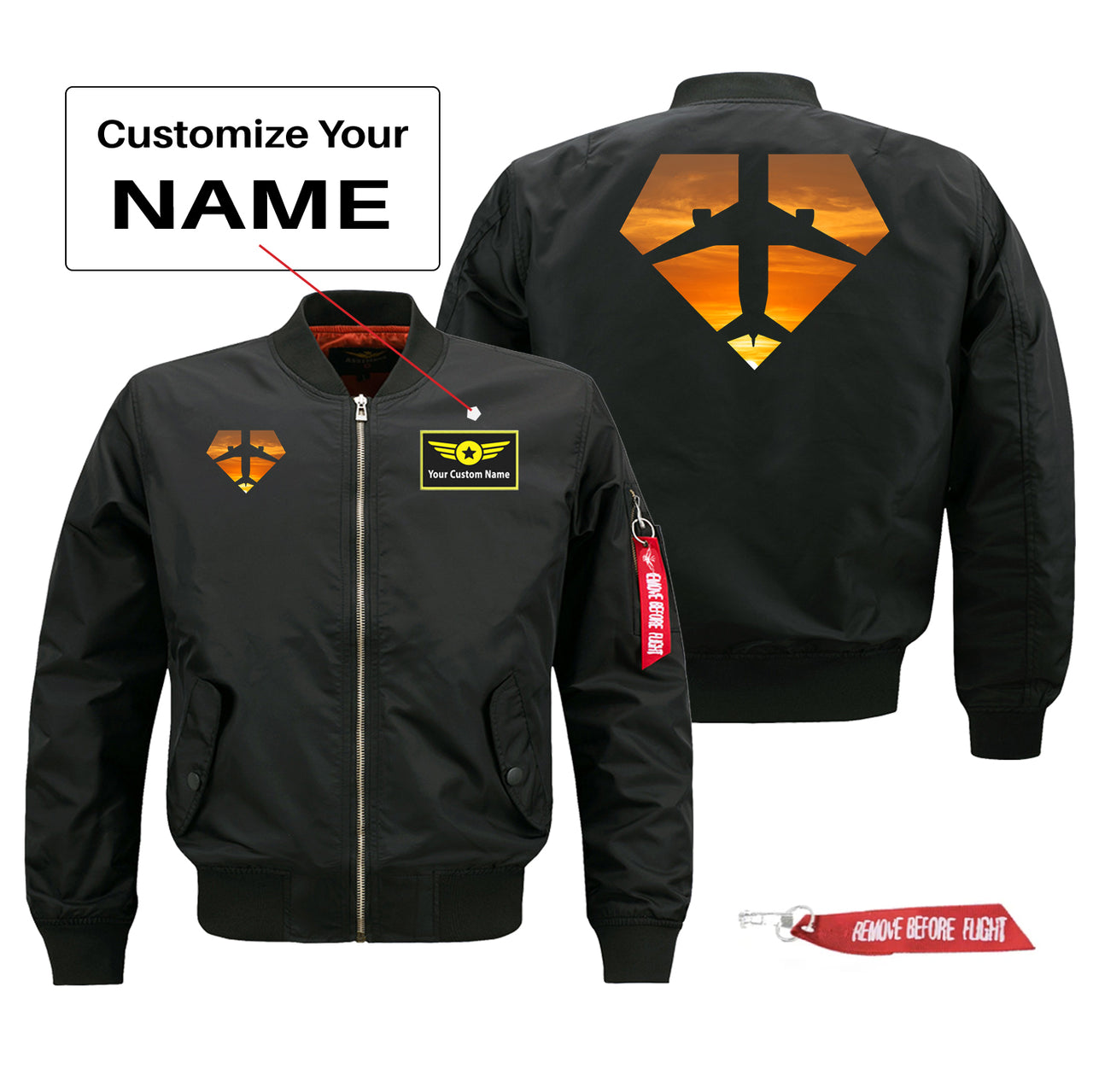 Supermen of The Skies (Sunset) Designed Pilot Jackets (Customizable)