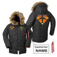 Thumbnail for Supermen of The Skies (Sunset) Designed Parka Bomber Jackets