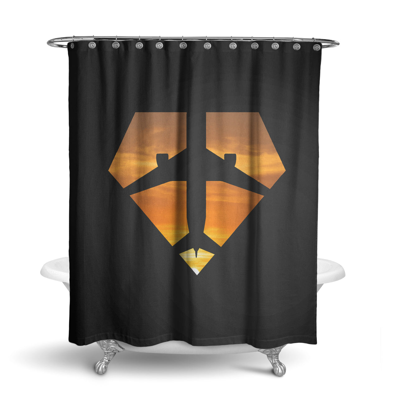 Supermen of The Skies (Sunset) Designed Shower Curtains