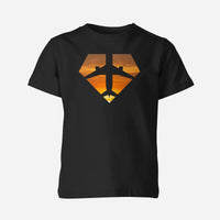 Thumbnail for Supermen of The Skies (Sunset) Designed Children T-Shirts
