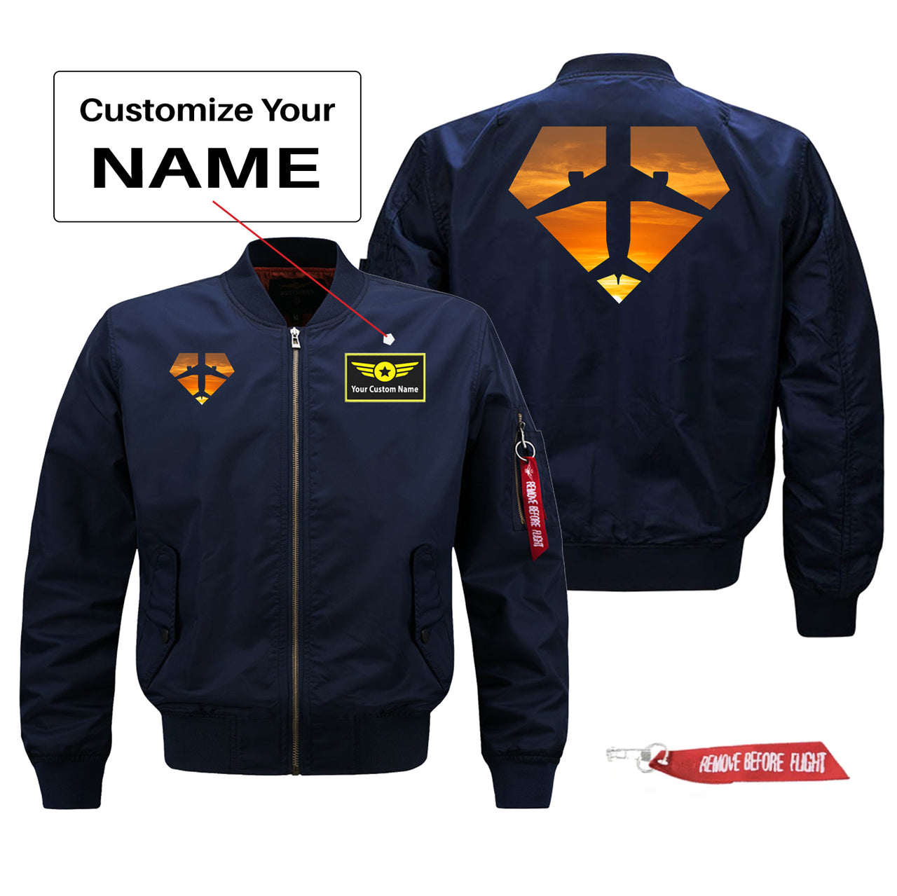 Supermen of The Skies (Sunset) Designed Pilot Jackets (Customizable)