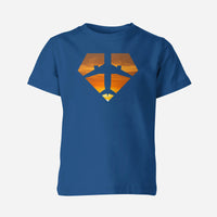 Thumbnail for Supermen of The Skies (Sunset) Designed Children T-Shirts