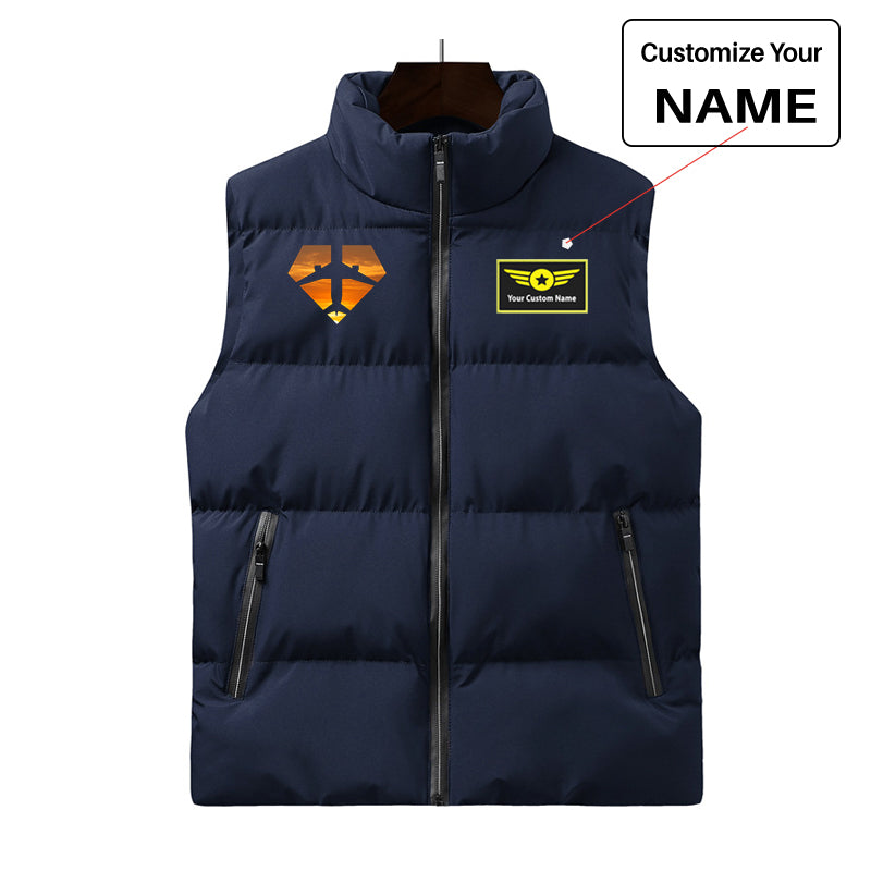 Supermen of The Skies (Sunset) Designed Puffy Vests