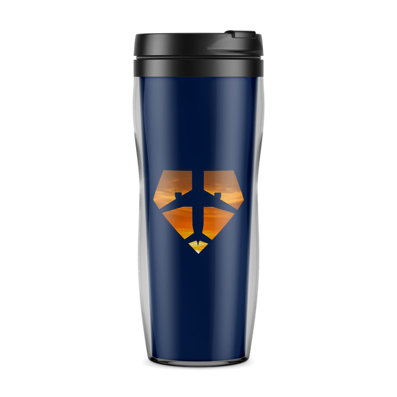 Supermen of The Skies (Sunset) Designed Travel Mugs