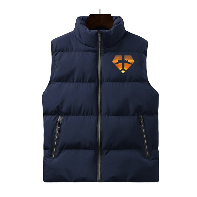 Supermen of The Skies (Sunset) Designed Puffy Vests