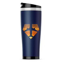 Thumbnail for Supermen of The Skies (Sunset) Designed Travel Mugs