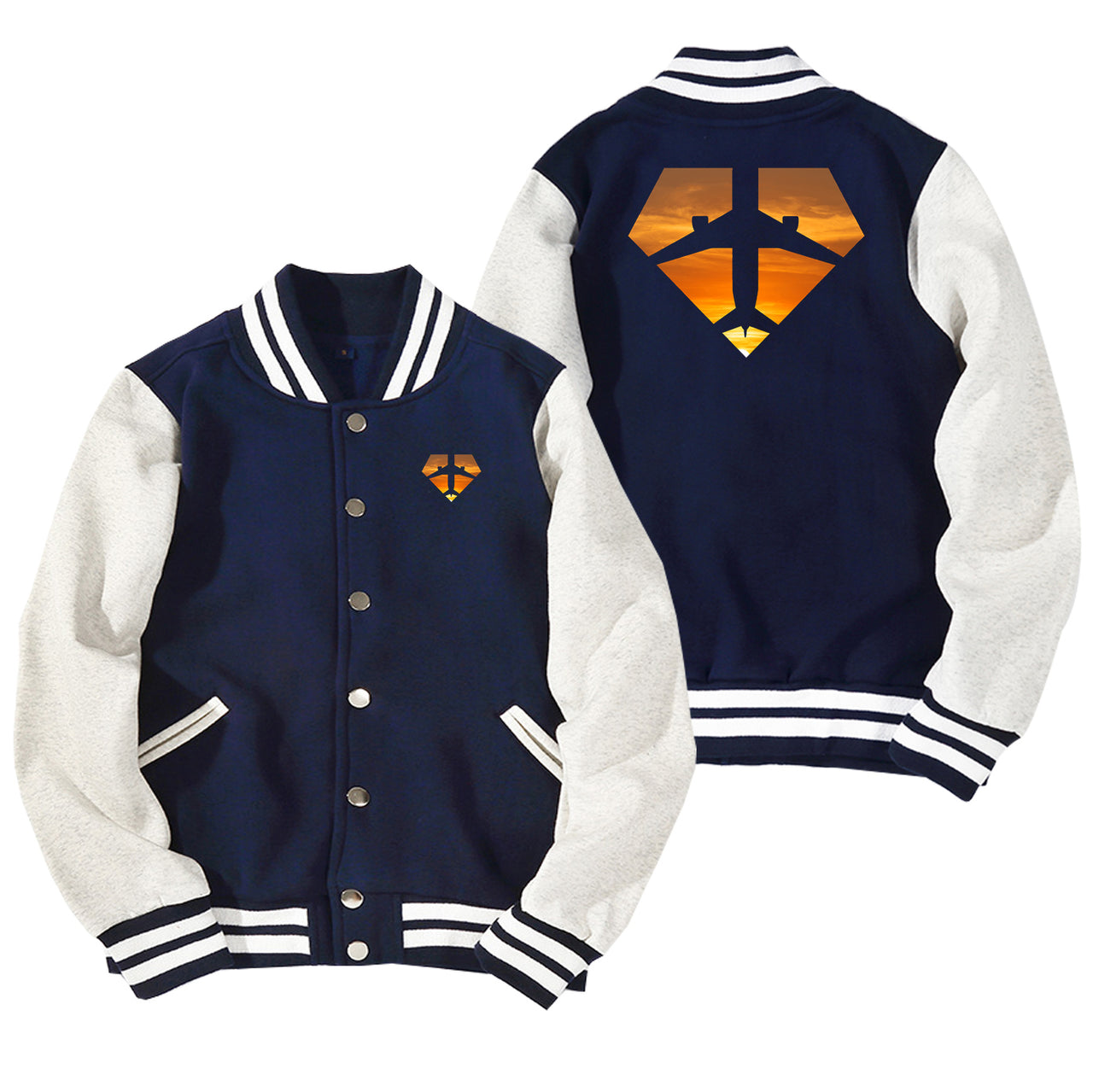 Supermen of The Skies (Sunset) Designed Baseball Style Jackets