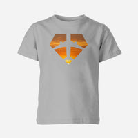 Thumbnail for Supermen of The Skies (Sunset) Designed Children T-Shirts