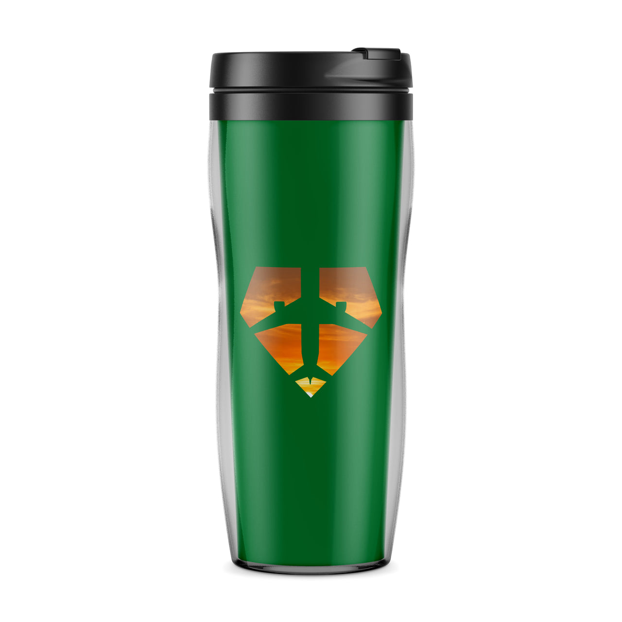 Supermen of The Skies (Sunset) Designed Travel Mugs