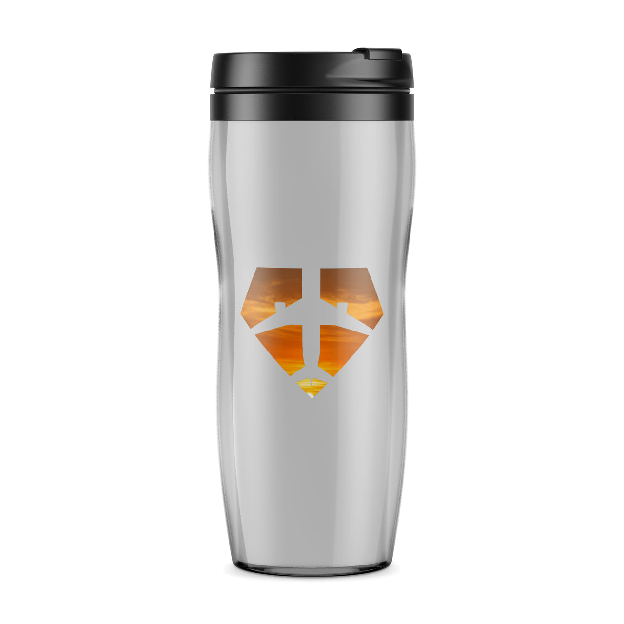 Supermen of The Skies (Sunset) Designed Travel Mugs