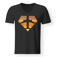 Thumbnail for Supermen of The Skies (Sunset) Designed V-Neck T-Shirts