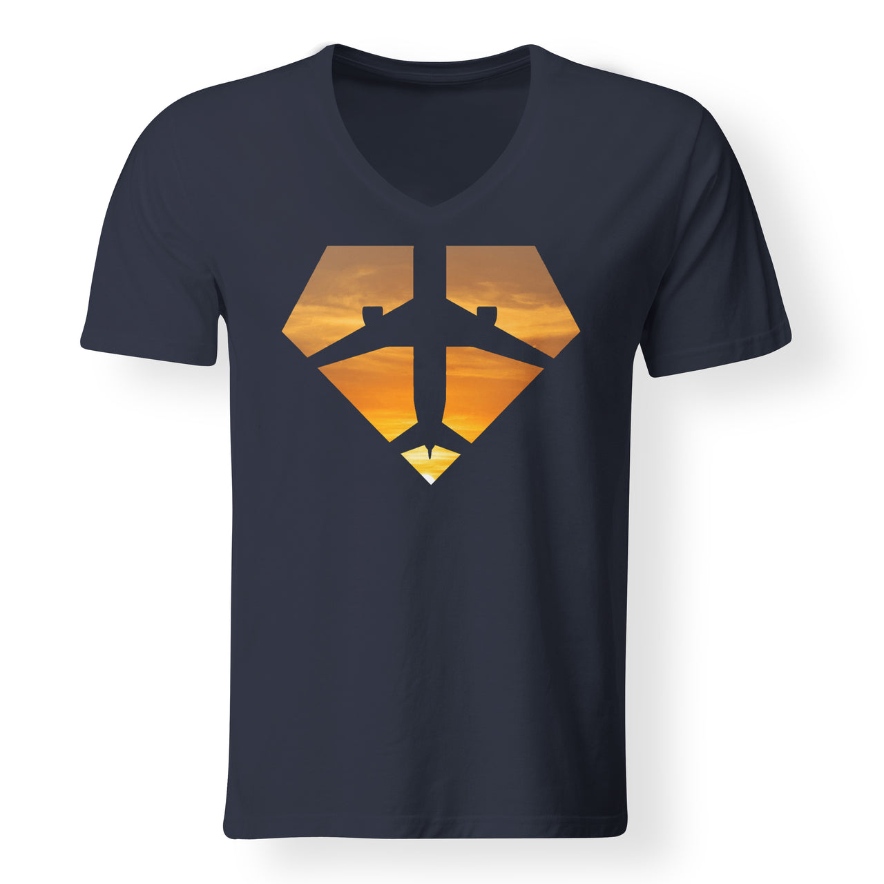 Supermen of The Skies (Sunset) Designed V-Neck T-Shirts