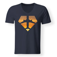 Thumbnail for Supermen of The Skies (Sunset) Designed V-Neck T-Shirts