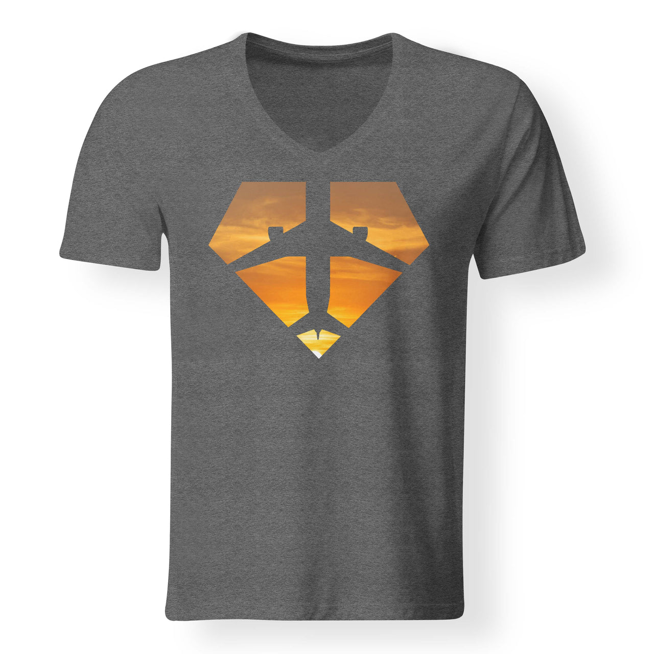 Supermen of The Skies (Sunset) Designed V-Neck T-Shirts